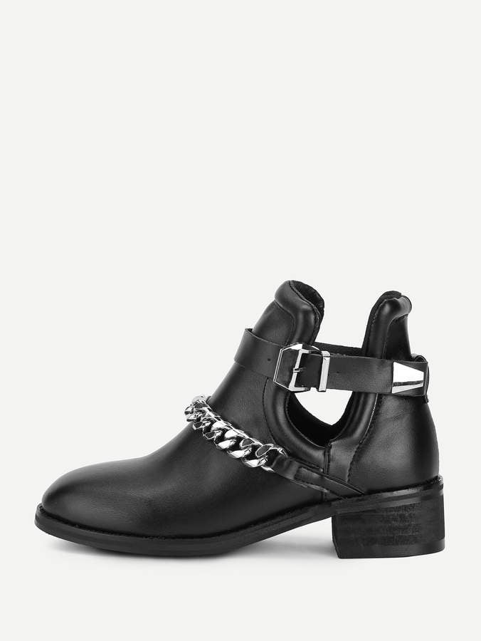Shein Chain Decorated Ankle Boots