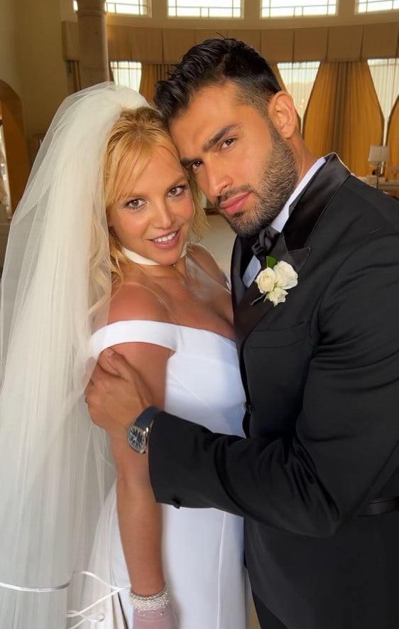 Britney Spears and Sam Asghari at Their Wedding