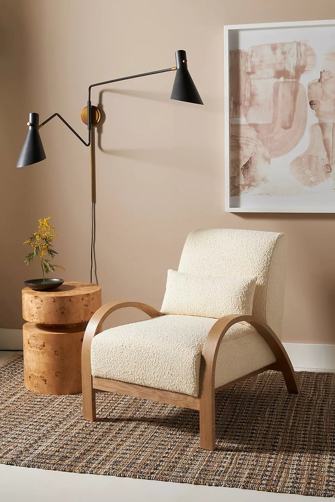 A Danish-Inspired Chair: Boucle Bentwood Armchair