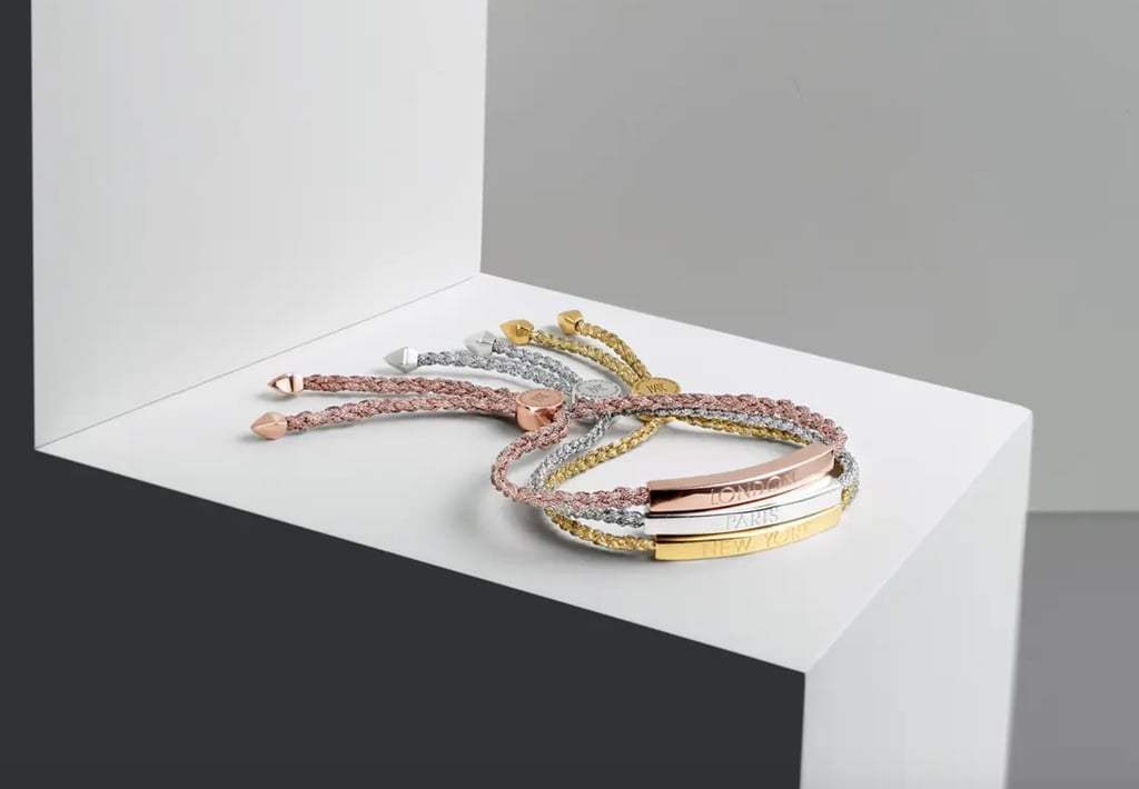 A Customized Bracelet: Monica Vinader Engravable Linear Bar Friendship Bracelet
