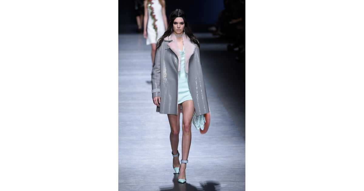 Kendall Walked the Versace Runway in a Gray and Pastel Look | Kendall ...