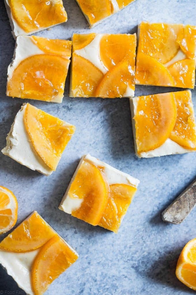 Creamsicle Vegan Cheesecake Bars