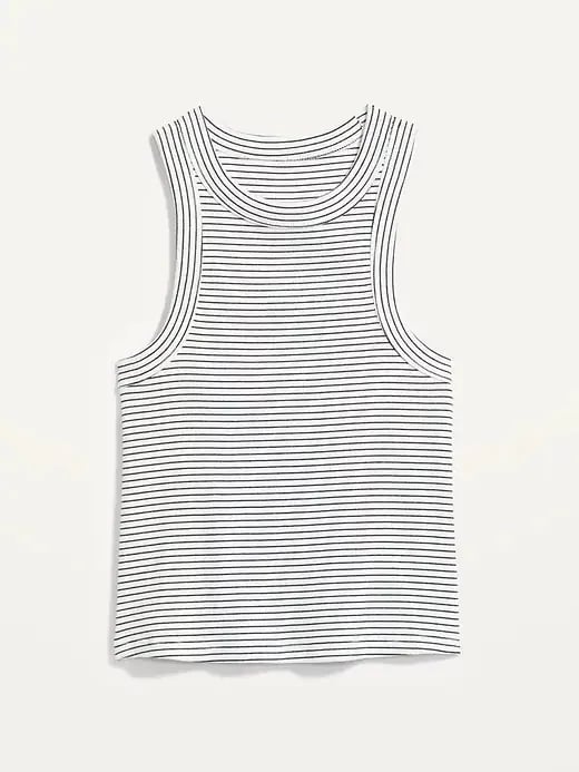 Old Navy Striped Rib-Knit Cropped Tank Top