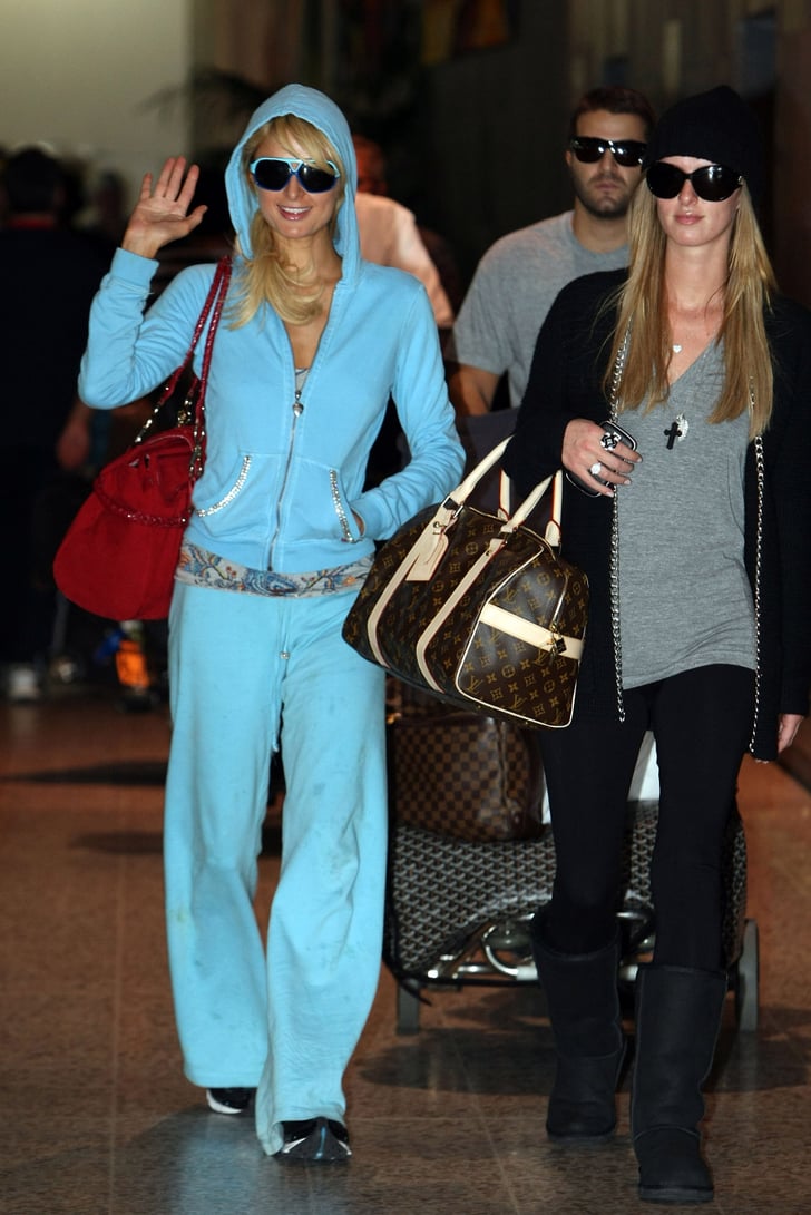 Paris arrived at the Melbourne Airport in Australia with her sister ...