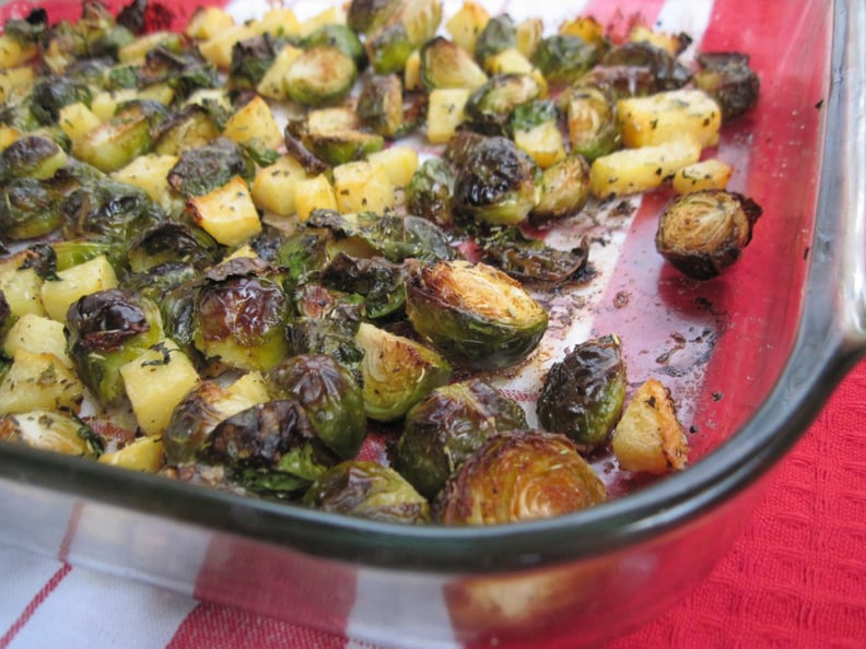 Roasted Rosemary Brussels Sprouts and Rutabaga