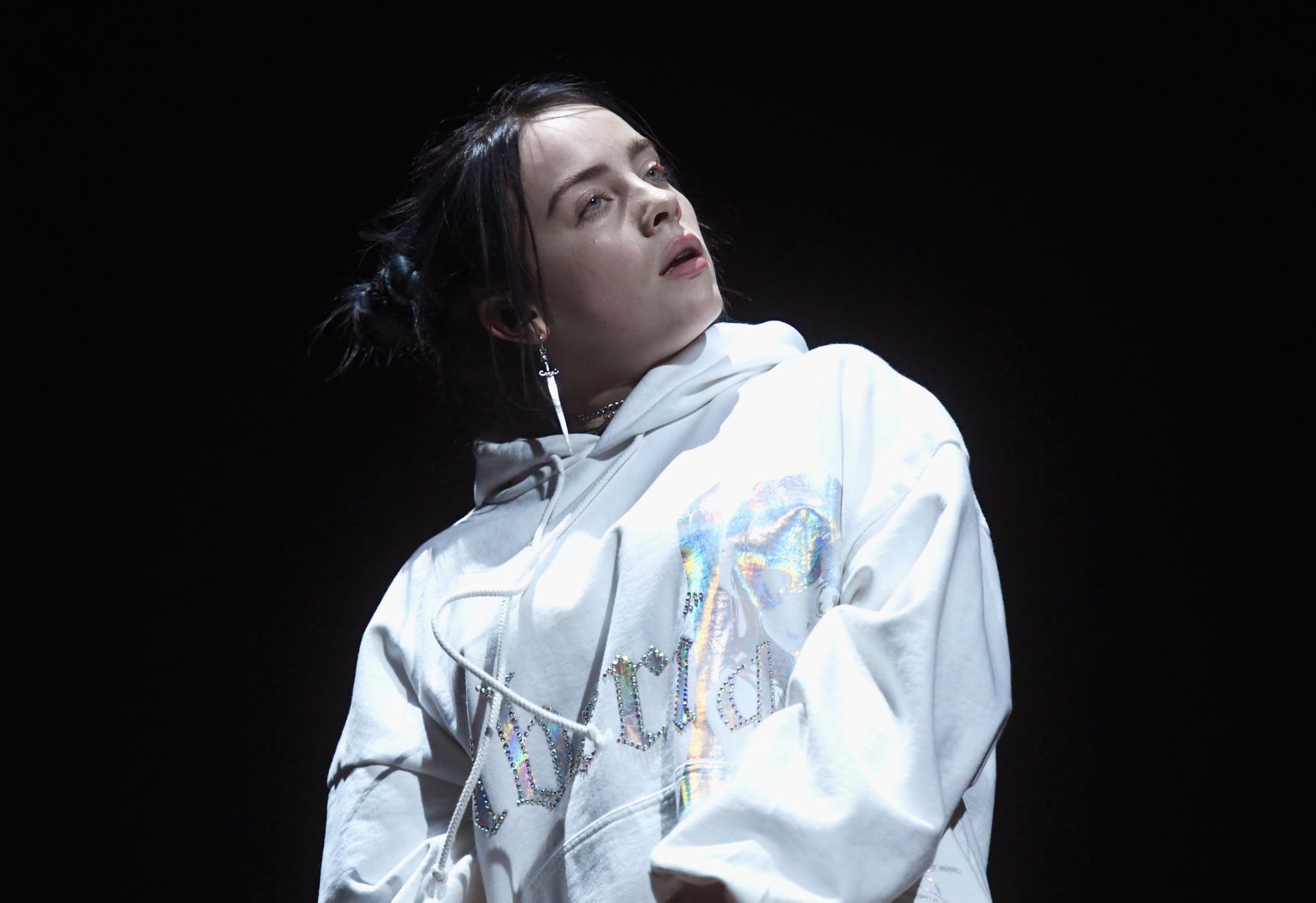 INDIO, CA - APRIL 13:  Billie Eilish performs at Outdoor Theatre during the 2019 Coachella Valley Music And Arts Festival on April 13, 2019 in Indio, California.  (Photo by Frazer Harrison/Getty Images for Coachella)