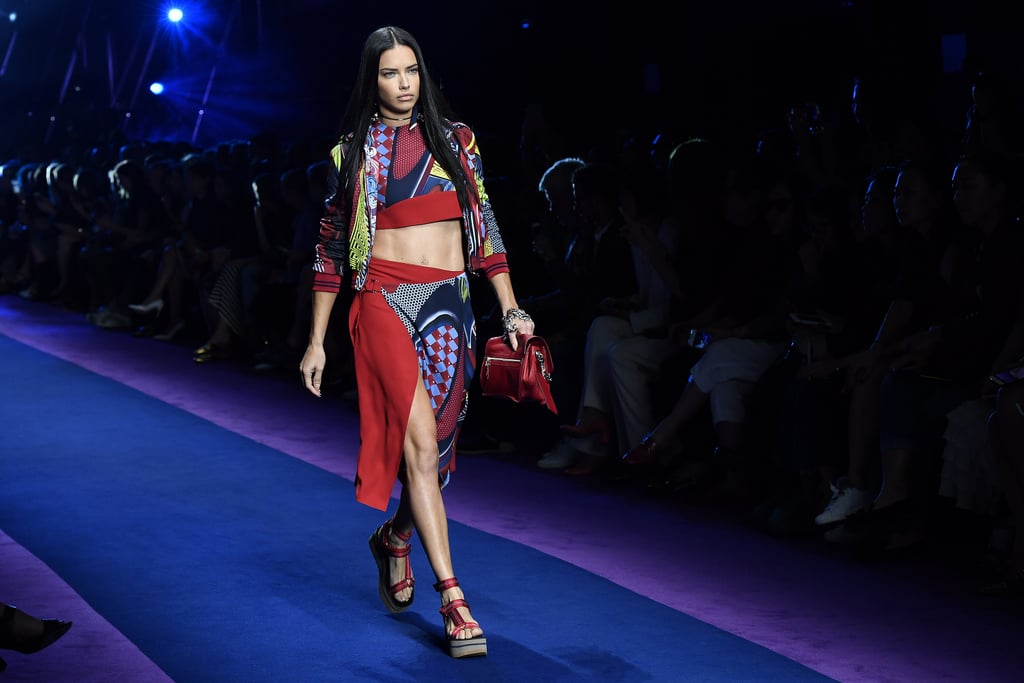 Adriana Lima at Milan Fashion Week Spring 2017