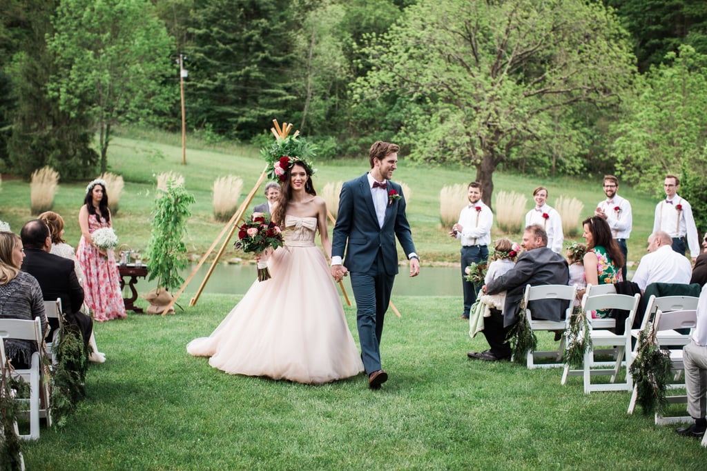 Woodsy Pink Bohemian Wedding