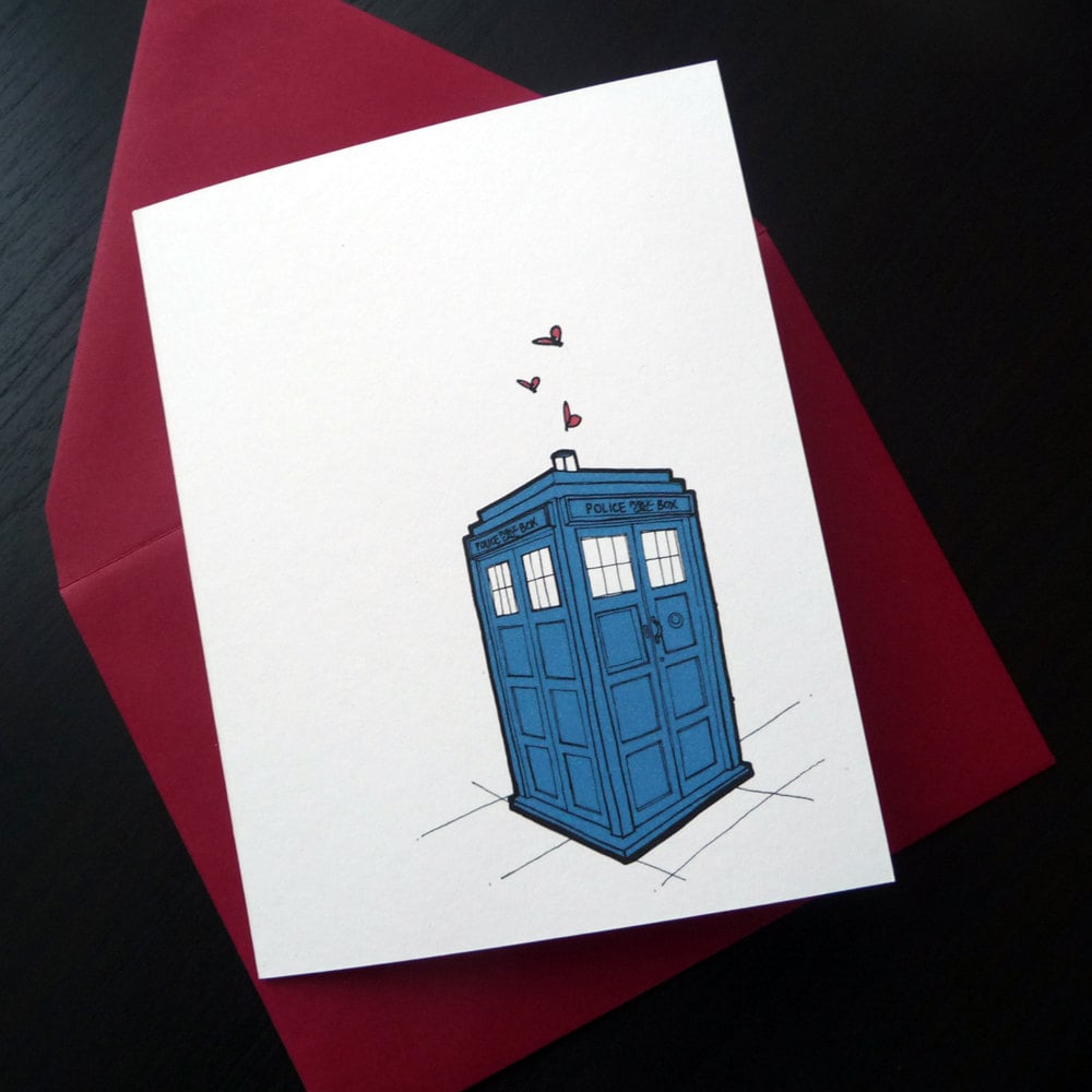 With an inscription in the card of "who loves you, baby," how can you turn down a TARDIS card ($5)?