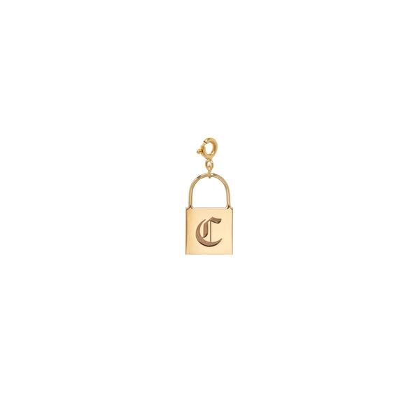 Zoë Chicco Padlock Initial Charm Pendant