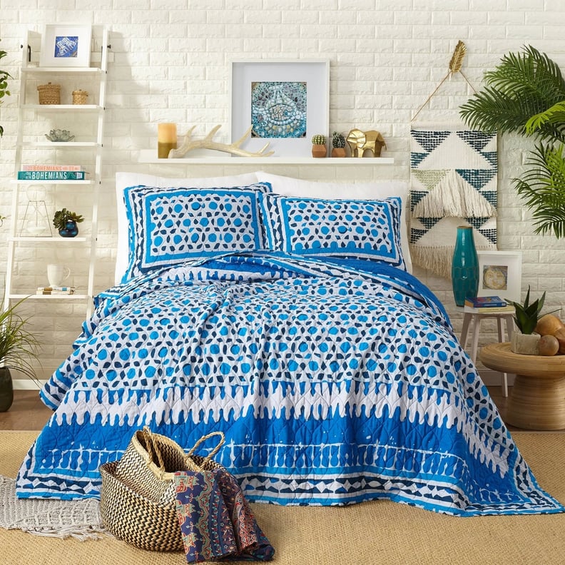 Blue Himaya Print Quilt Set