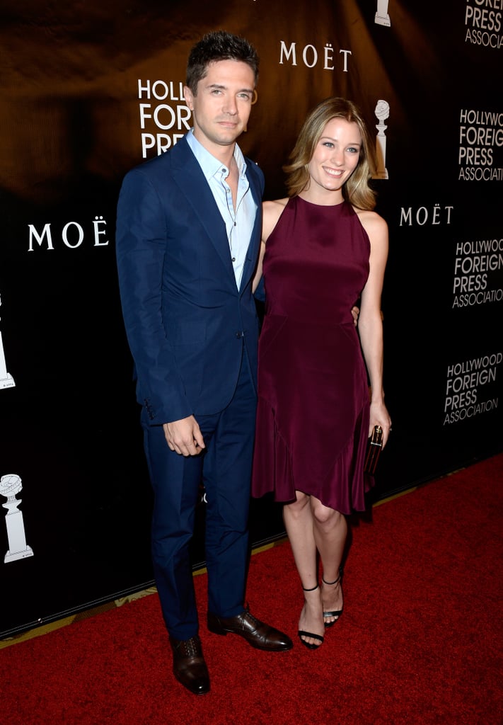 Topher Grace and Ashley Hinshaw on Red Carpet August 2015