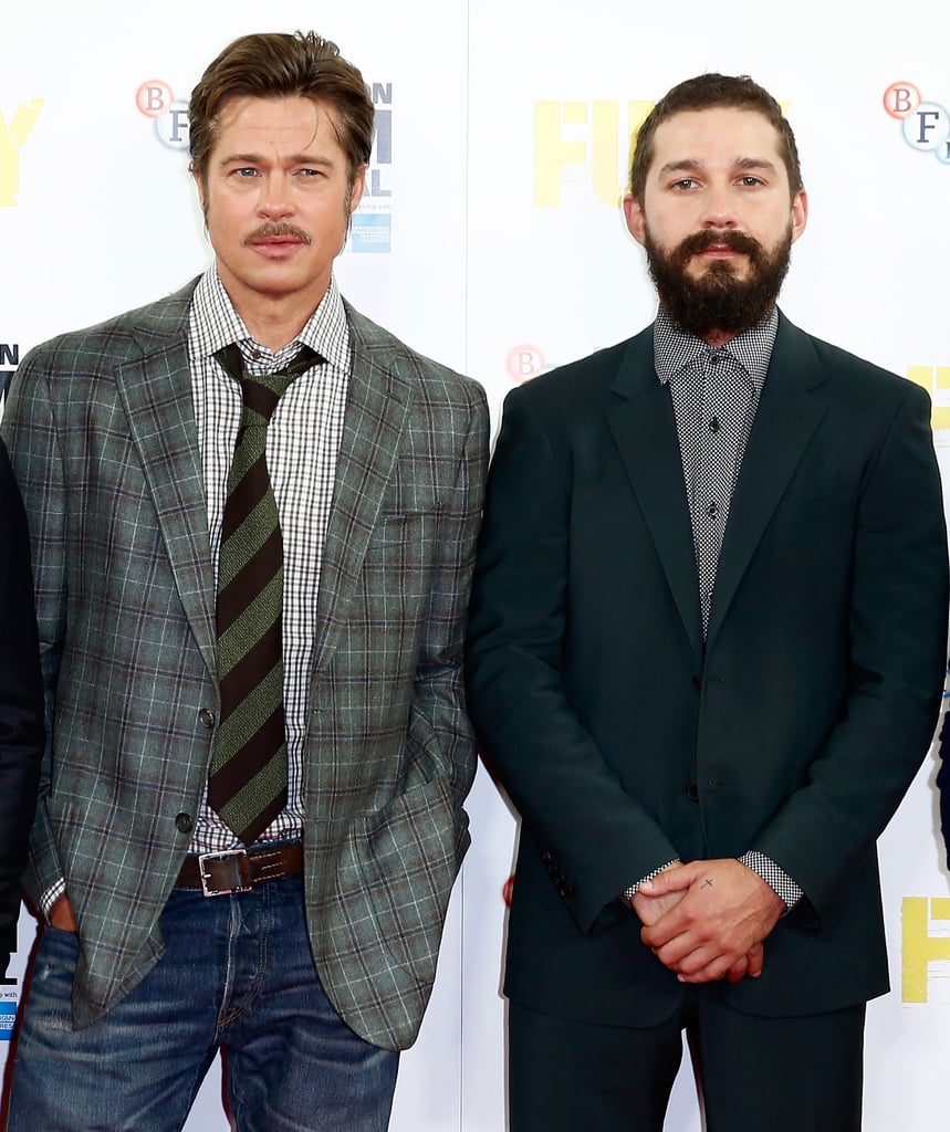 On Sunday, Brad Pitt and Shia LaBeouf showed up to the London photocall for Fury.