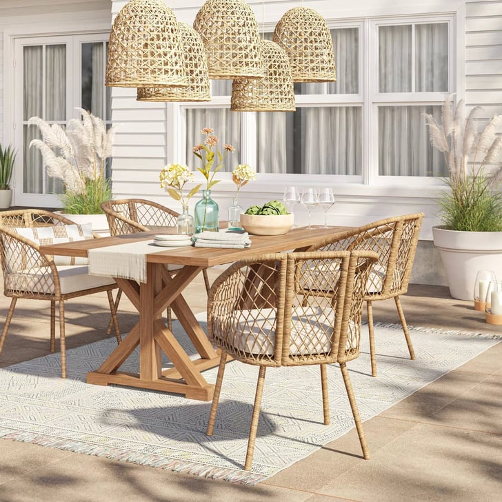 Morie farmhouse shop wood dining table