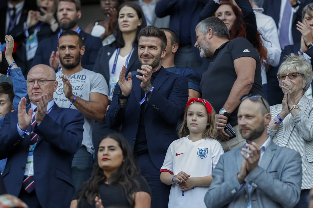 David Beckham and Harper at World Cup Pictures June 2019