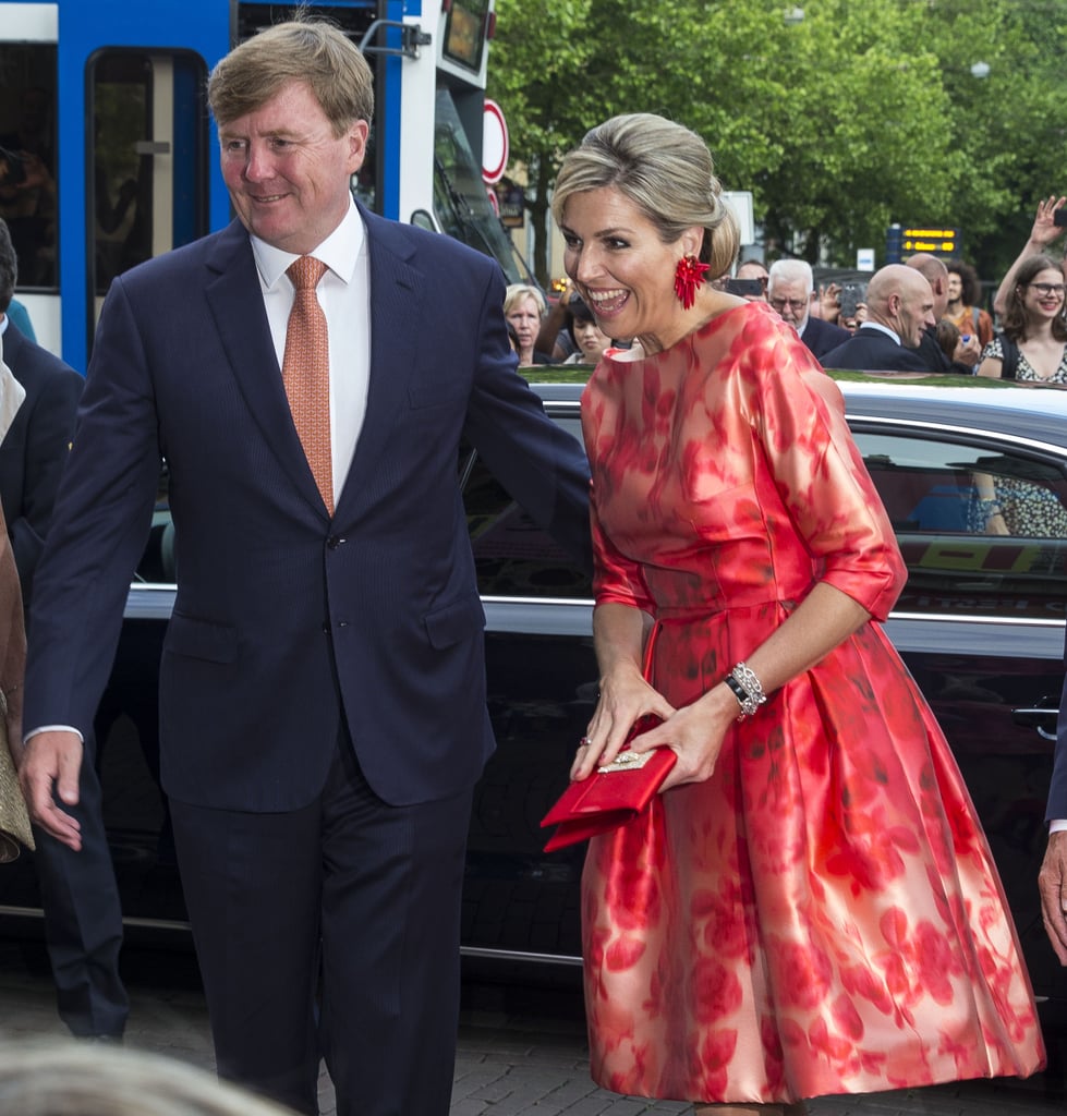 Queen Maxima's Red Natan Dress at Holland Festival 2016