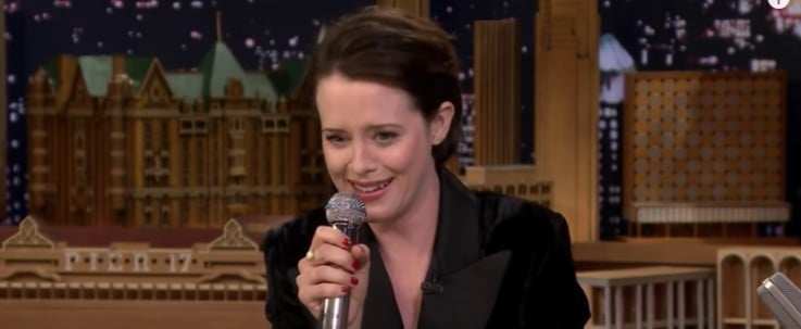 Claire Foy Rapping "Rapper's Delight" on Jimmy Fallon Video