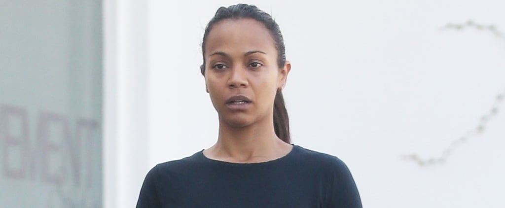 Zoe Saldana Leaving the Gym October 2015 Pictures