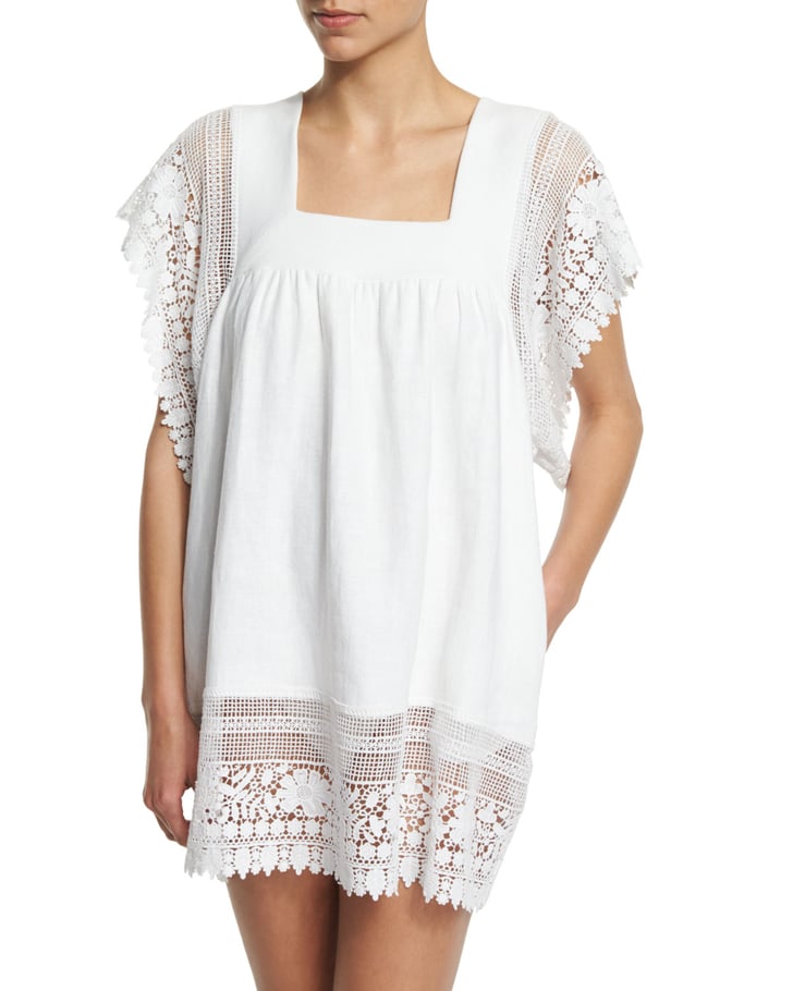 Miguelina Destiny CrochetedLace Coverup Dress (380) Flattering