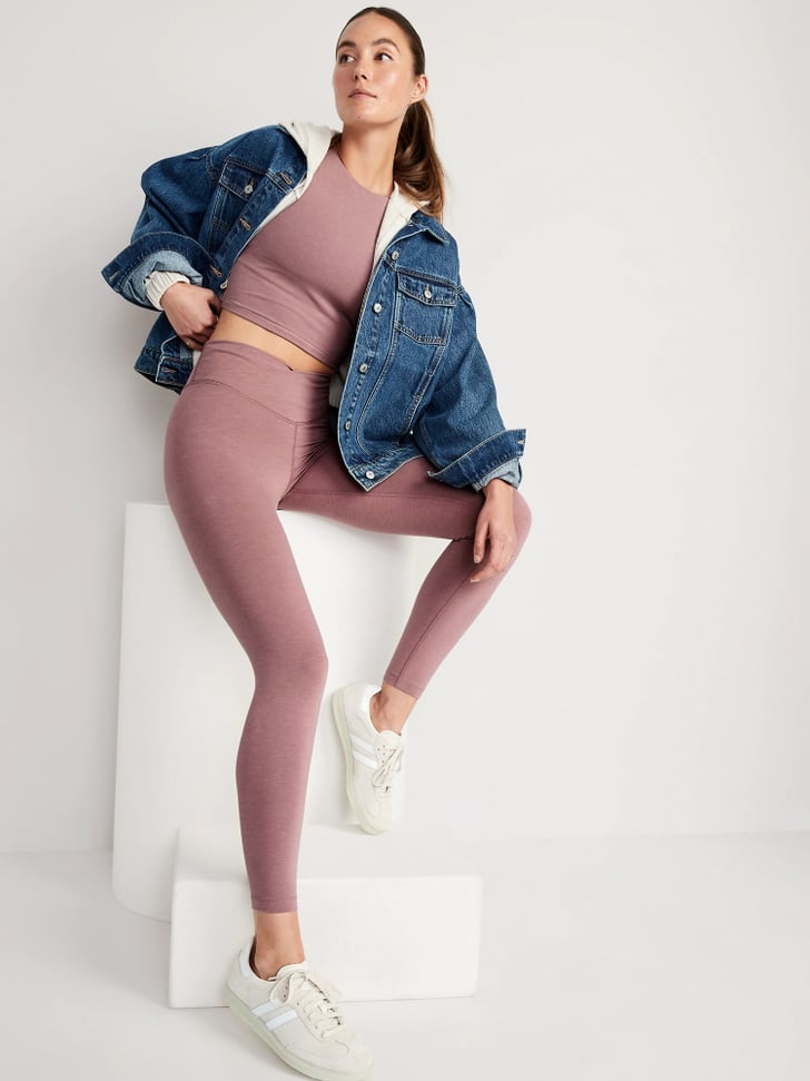 Old Navy Extra HighWaisted PowerChill Crossover 7/8Length Leggings Best Old Navy Loungewear