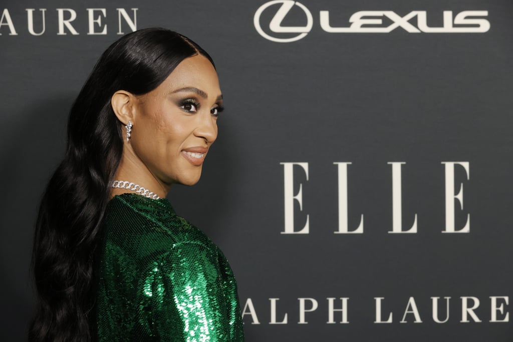 Mj Rodriguez Wore a Green Sequin Dress to Women in Hollywood