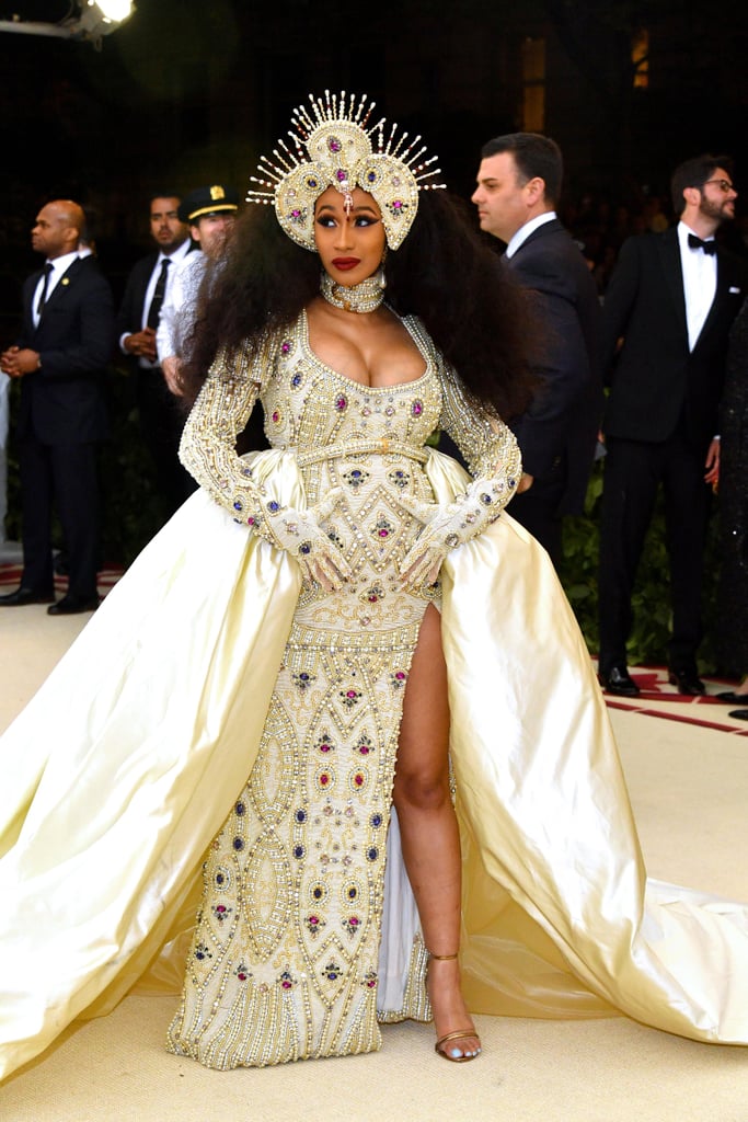 Cardi B Hair and Makeup at 2018 Met Gala