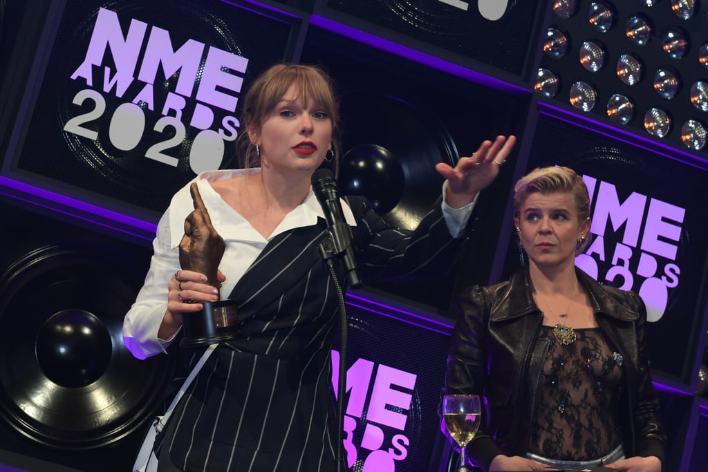 Taylor Swift at the NME Awards in Brixton 2020