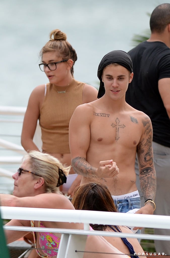 Justin Bieber and Hailey Baldwin in Miami Pictures