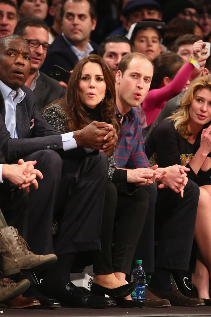 Prince William and Kate Middleton at Brooklyn Nets Game