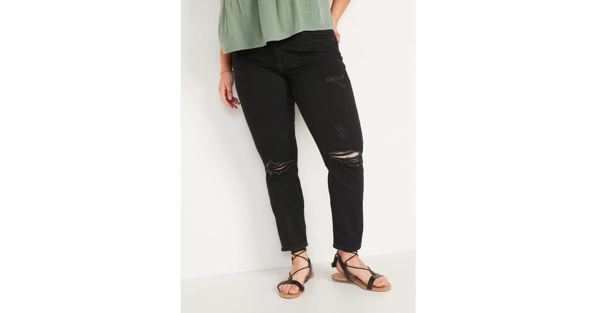 Old navy black ripped jeans top