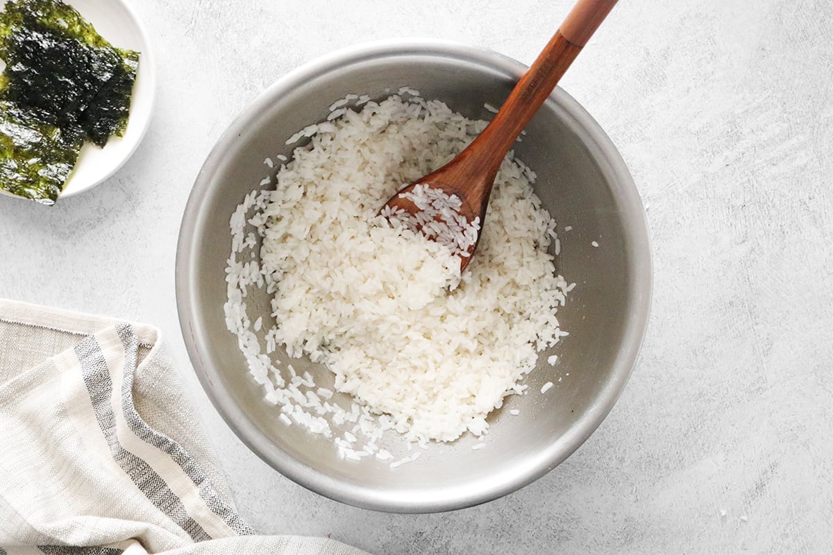 White rice in a bowl