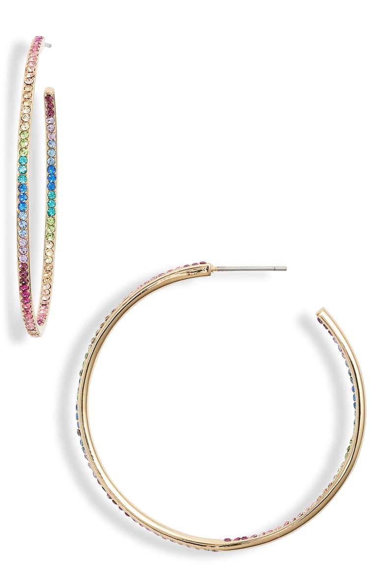 Nordstrom Medium Seamless Pavé Hoop Earrings