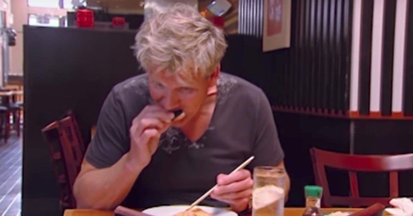 Video of Gordon Ramsay Spitting Out Sushi Pizza POPSUGAR Food