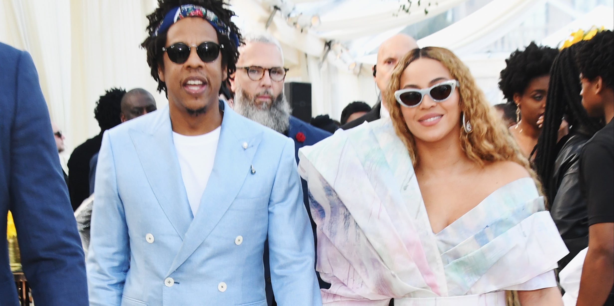 Beyonc Balmain Dress and Heels at Roc Nation Brunch 2019 | PS Fashion