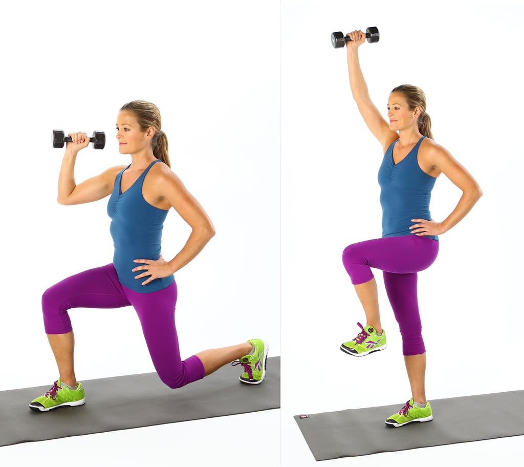 Lunge With Overhead Lift | Lunge Variations | POPSUGAR ...