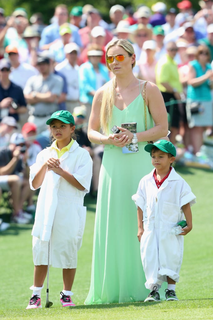 Tiger Woods With Lindsey Vonn and His Kids at the Masters
