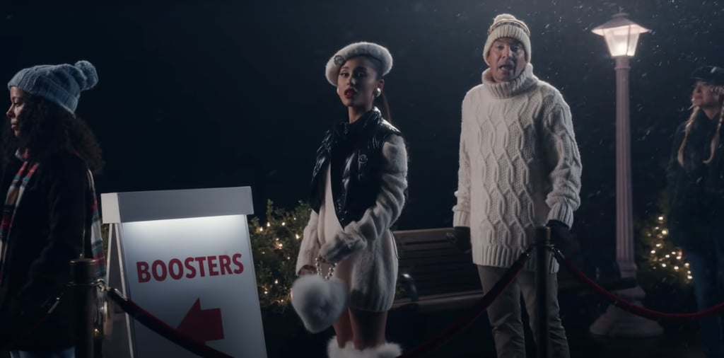 Ariana Grande and Jimmy Fallon's Cozy Knit Outfits