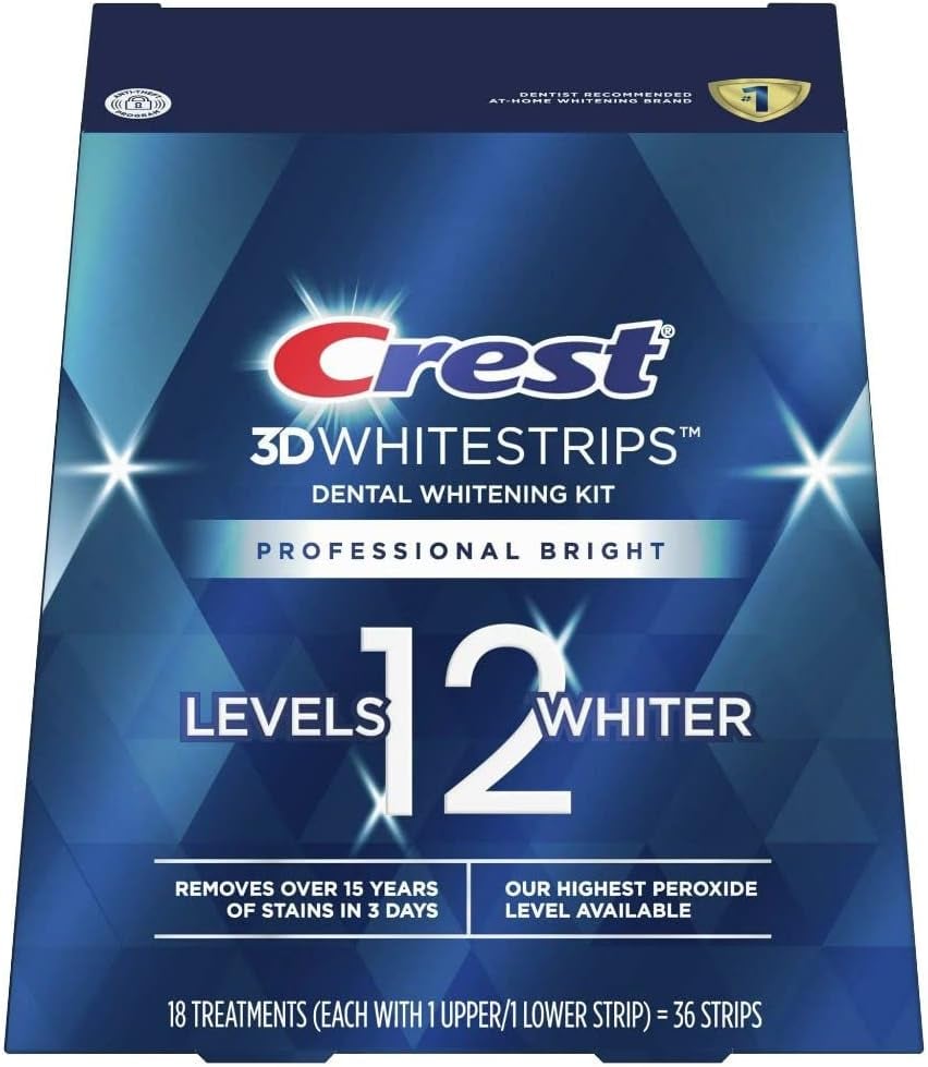 Crest 3D Whitestrips Professional Bright Levels 12 Teeth Whitening Kit