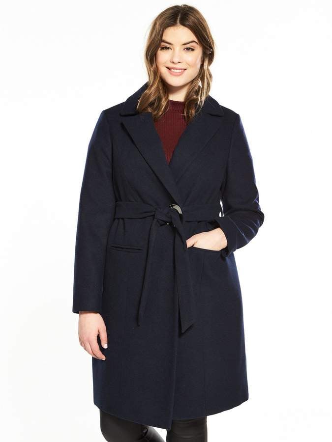 V by Very Curve Eyelet Detail Coat