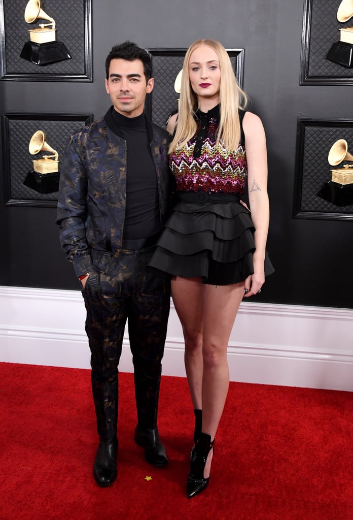 Sophie Turner's Louis Vuitton Minidress at the Grammys 2020