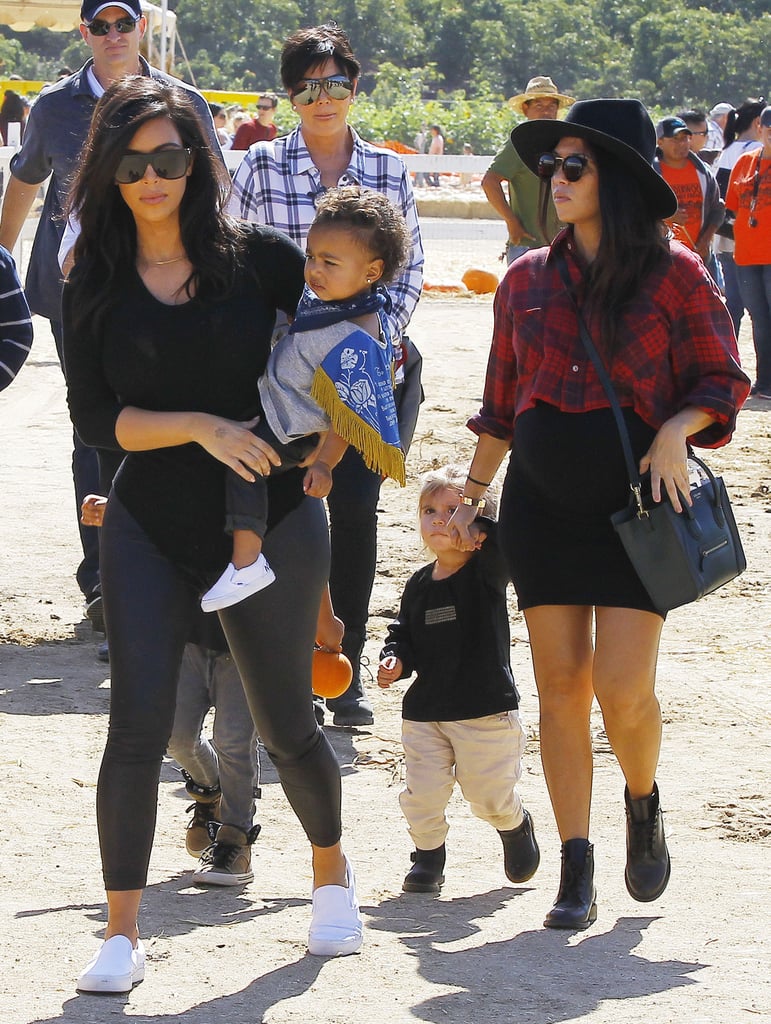 Kim Kardashian and North West at a Pumpkin Patch | Photos