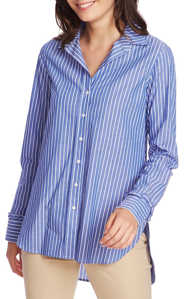 Court & Rowe Ruffle Cuff Stripe Shirt