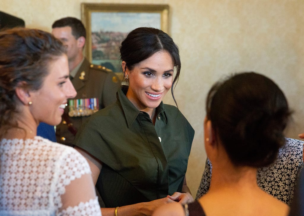 Meghan Markle's Green Brandon Maxwell Dress October 2018