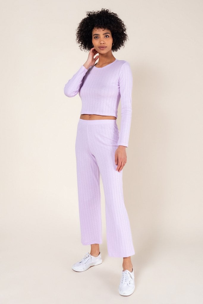 Leset Pointelle Burnout Pant