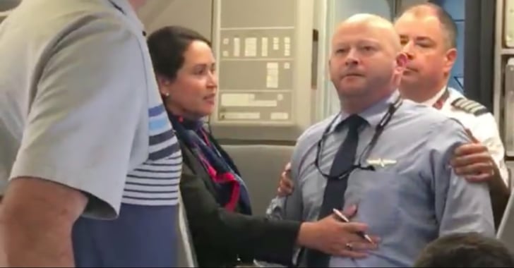American Airlines Flight Attendant Confrontation Video Popsugar Travel