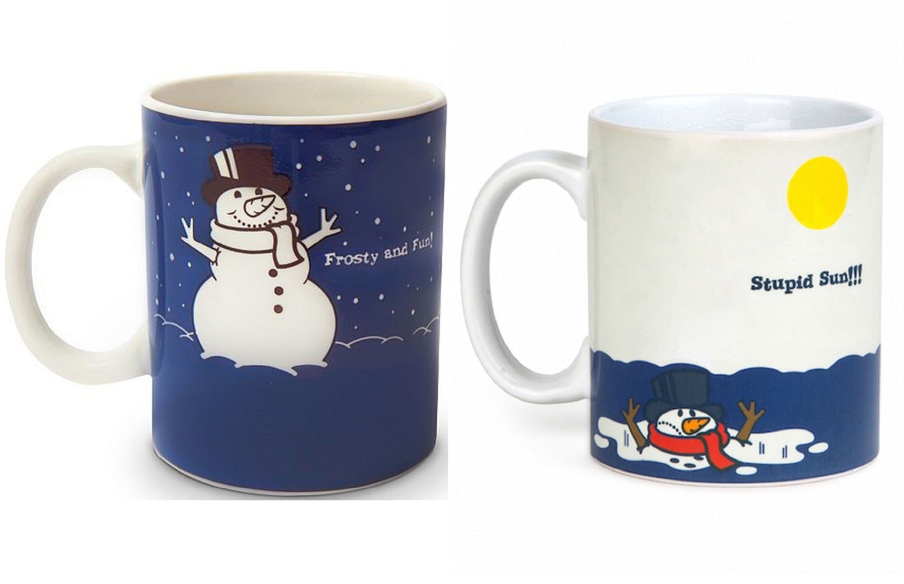 Always Fits Color Changing Snowman Mug 15 30 Quirky White