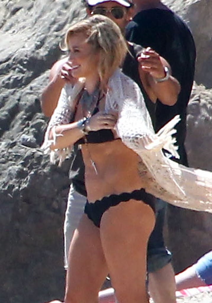 Hilary Duff Wears a Bikini During Music Video Shoot 2014