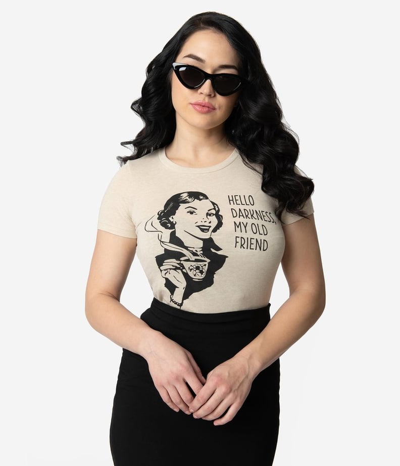 Cream Hello Darkness Short Sleeve Stretch Tee