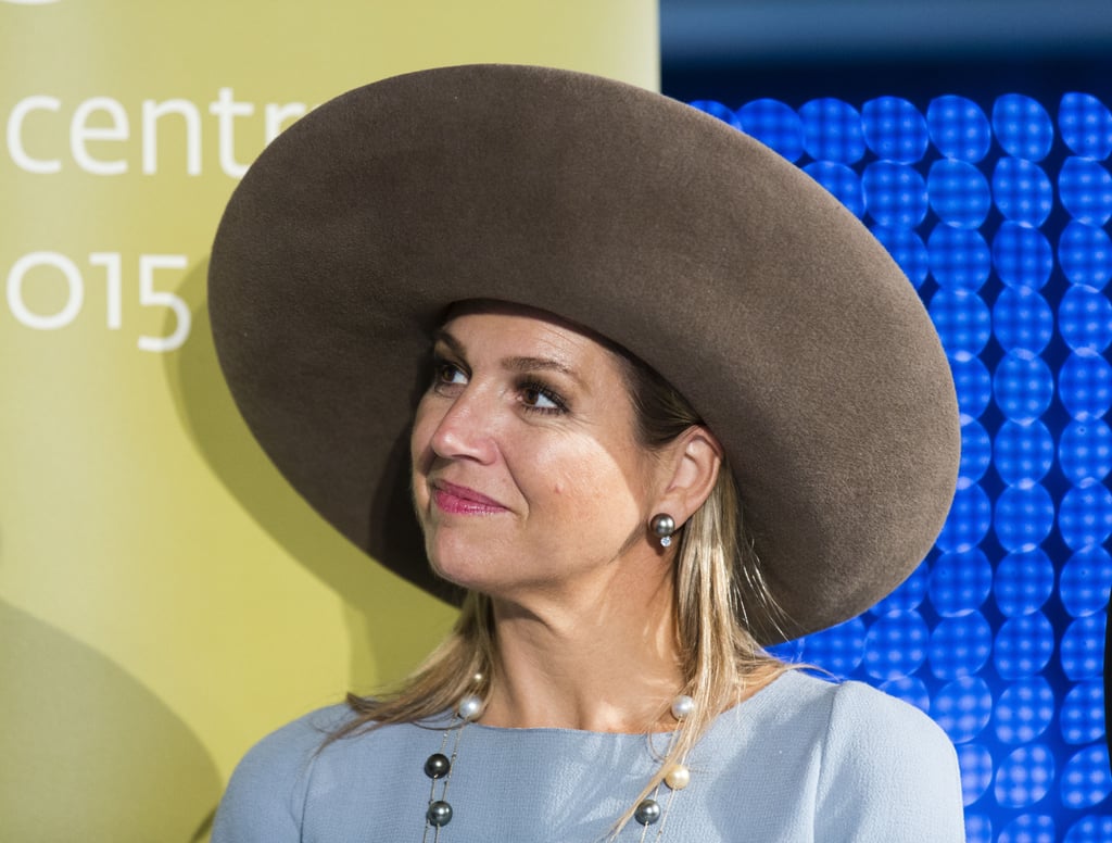 Dutch Queen Maxima Wearing a Giant Hat