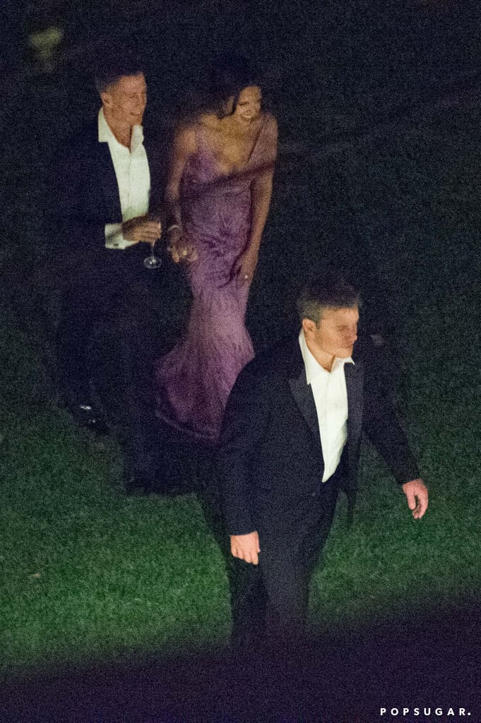 Matt Damon and Luciana hung out with a friend.